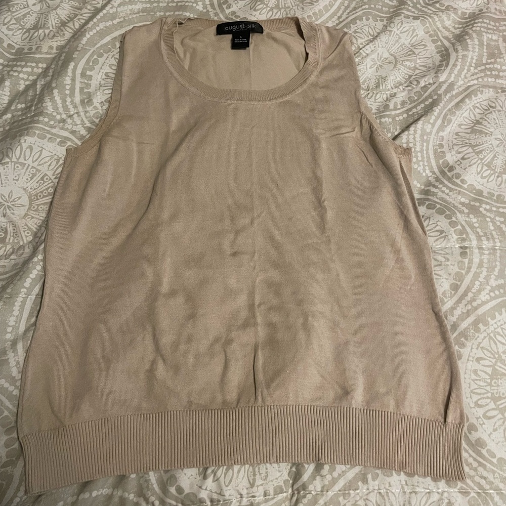 Casual Corner Women's Cream Sweater Vest